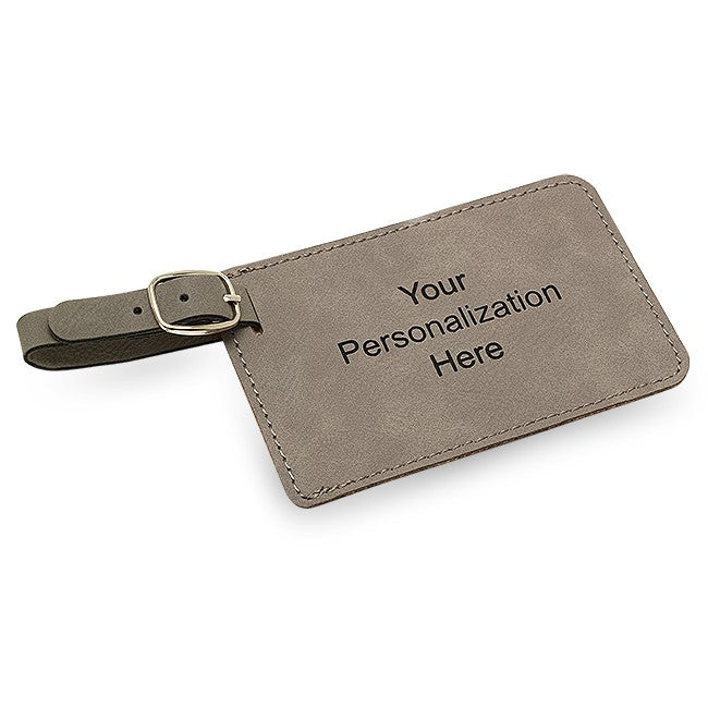 Personalized Charcoal Luggage Tag