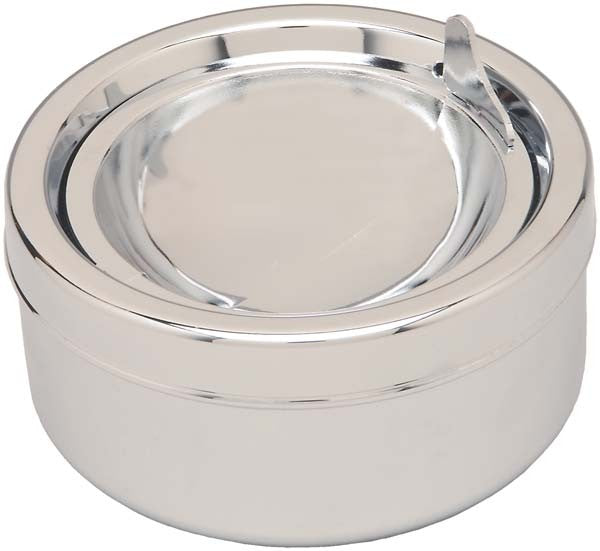 Solid Silver Push Button Opening Ashtray