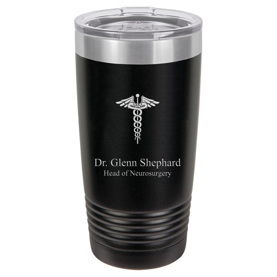 Medical Emblem 20 Ounce Black Polar Camel Travel Mug