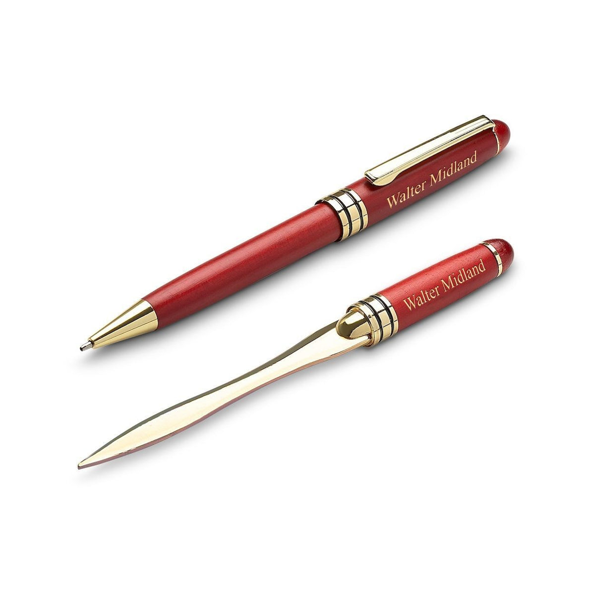 Personalized Cherrywood Pen & Letter Opener Set