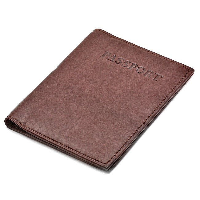 Leather Passport Holder with Passport Stamp - Executive Gift Shoppe