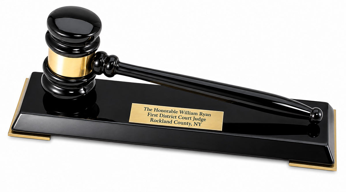 Personalized Black Gavel & Stand