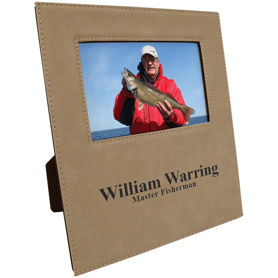Light Brown 4" x 6" Picture Frame with Large Personalization Area