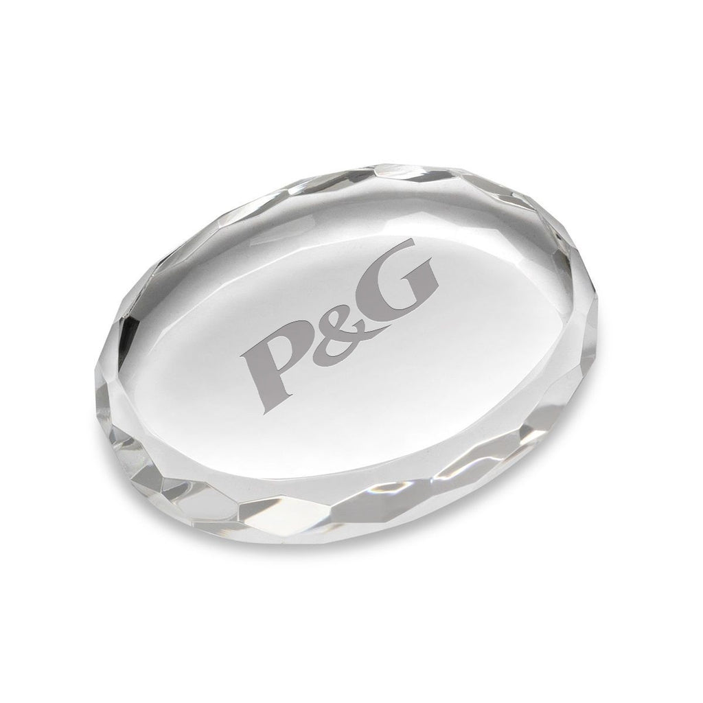 Custom Engraved Oval Desktop Paperweight