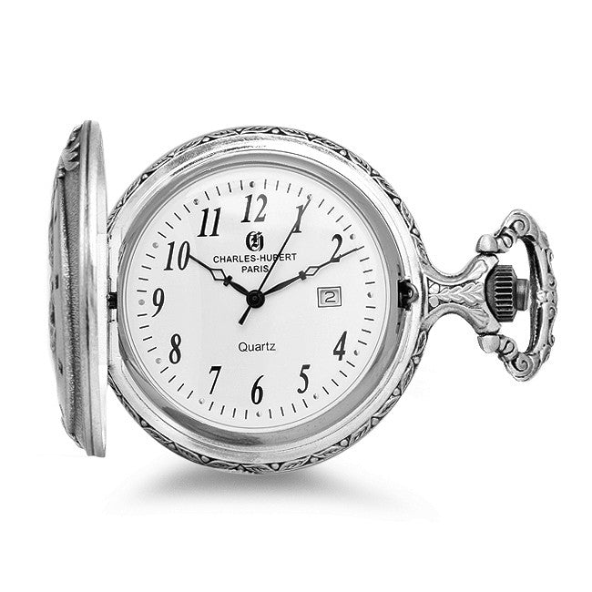 Horse and Horseshoe Charles Hubert Pocket Watch & Chain #3530 - Executive Gift Shoppe