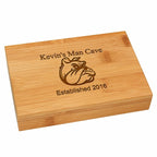 Man Cave Bamboo 4 Piece Wine Tool Set