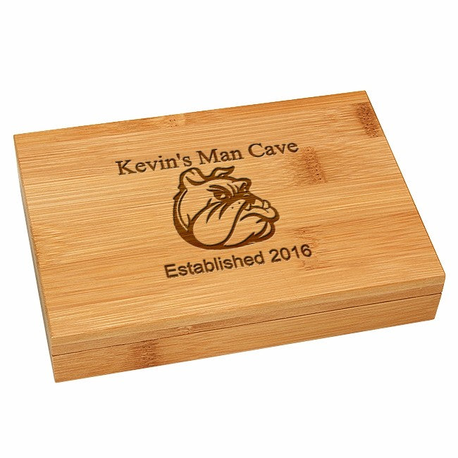 Man Cave Bamboo 4 Piece Wine Tool Set