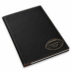 Football Coach's Personalized Black Leatherette Portfolio