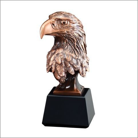 Bronze American Eagle Head with Black Podium Base