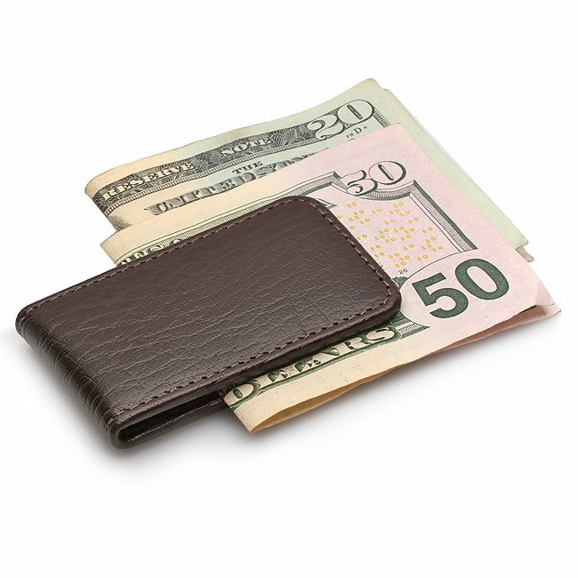 Classic Leather Personalized Magnetic Money Clip