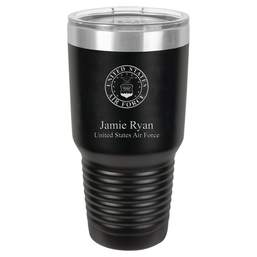 US Air Force Emblem Personalized 30 Ounce Tumbler