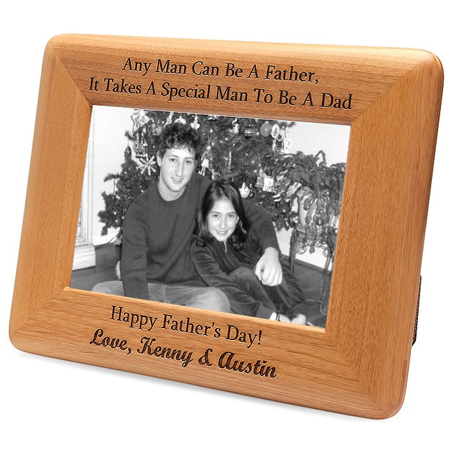 Personalized Red Alder Special Man To Be A Dad Picture Frame