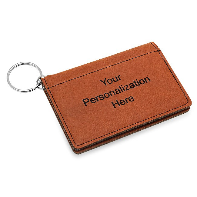 Personalized Rawhide ID Holder & Keychain