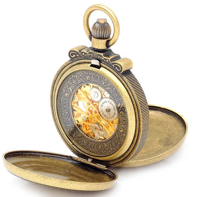 Antique Gold Mechanical Charles Hubert Pocket Watch & Chain 3868-G - Executive Gift Shoppe
