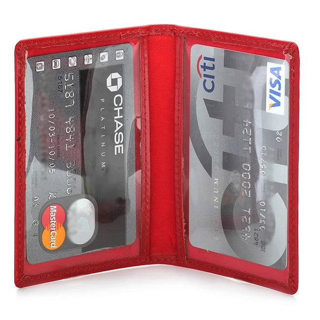 Genuine Leather Double Window ID Case - Executive Gift Shoppe