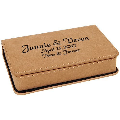 Personalized Light Brown 2 Piece Wine Tool Set