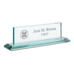 Coast Guard Theme Personalized Personalized Crystal Desktop Name Plate