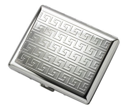 Interlocking Art Deco Design Double Sided Design Cigarette Case for Kings and 100s
