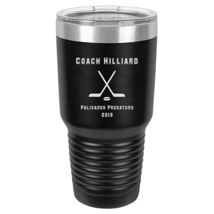 Hockey Coach's Black Polar Camel Tumbler