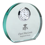Nurse Personalized Round Crystal Desk Clock
