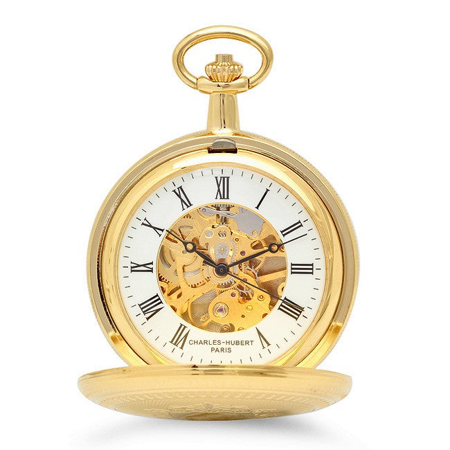 Personalized Mechanical Charles Hubert Pocket Watch & Chain #3556 - Executive Gift Shoppe