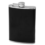 8 oz Black Leather Flask - Executive Gift Shoppe