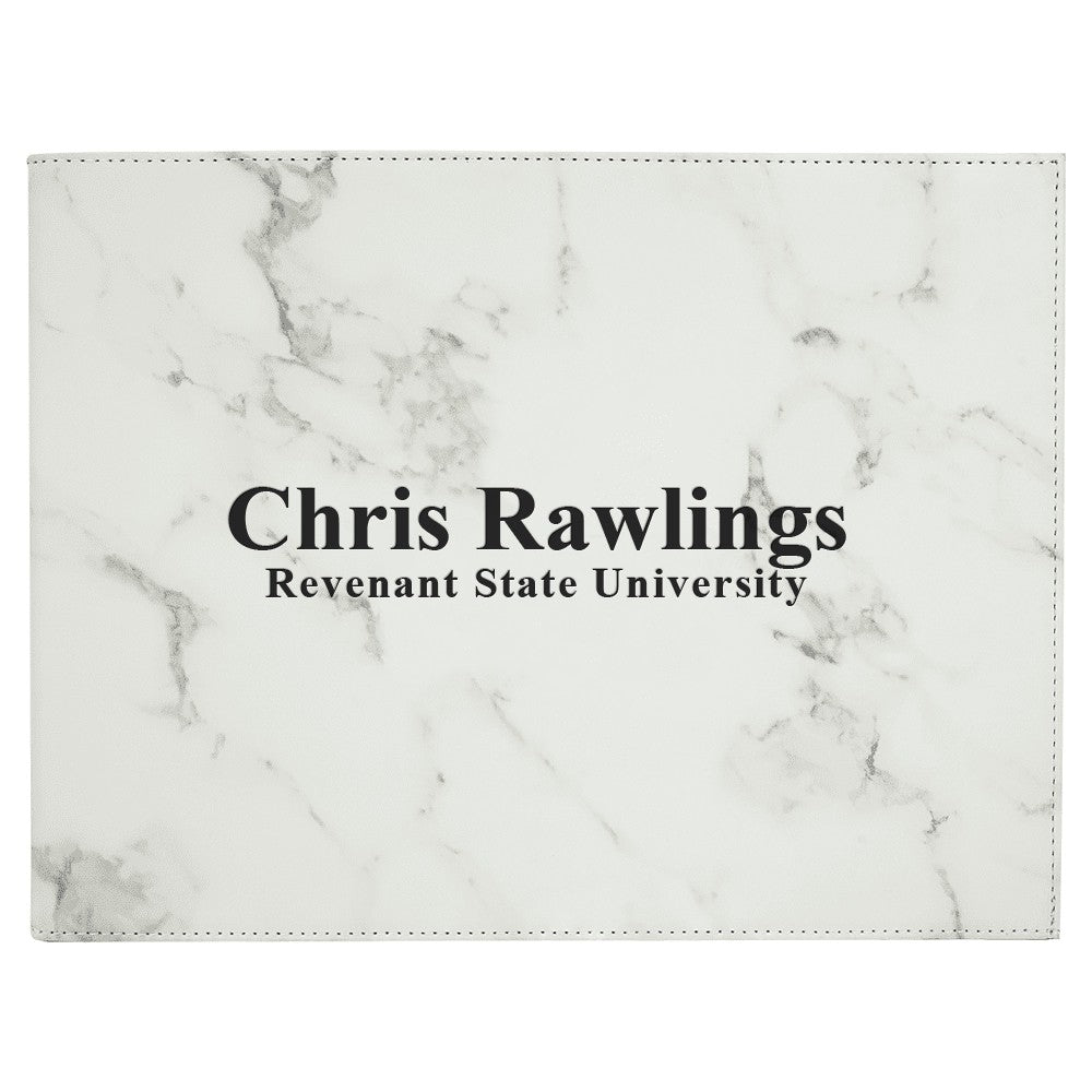 Personalized White Marble Certificate Holder