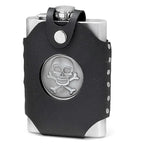Skull & Cross Bones Flask With Holster - Executive Gift Shoppe