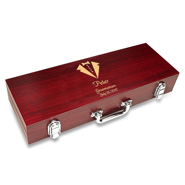 Tuxedo Theme Rosewood Barbecue Set