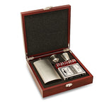 Split Monogram  Flask & Gaming Set