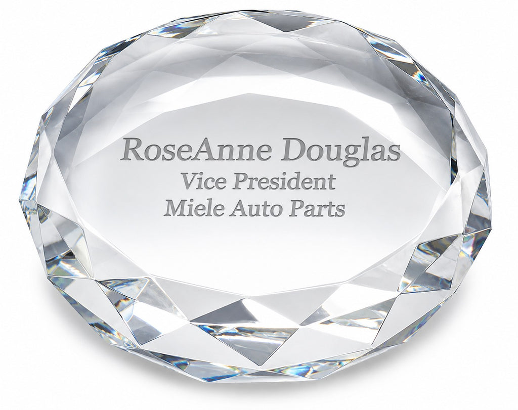 Premier Crystal Round Paper Weight