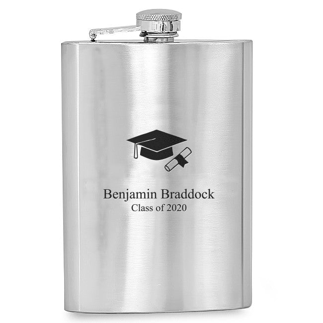 Cap & Gown Personalized Graduates Flask - Executive Gift Shoppe