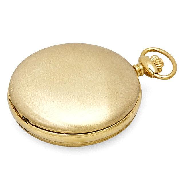 Engraved Gold Mechanical Charles Hubert Pocket Watch & Chain #3780-G - Executive Gift Shoppe