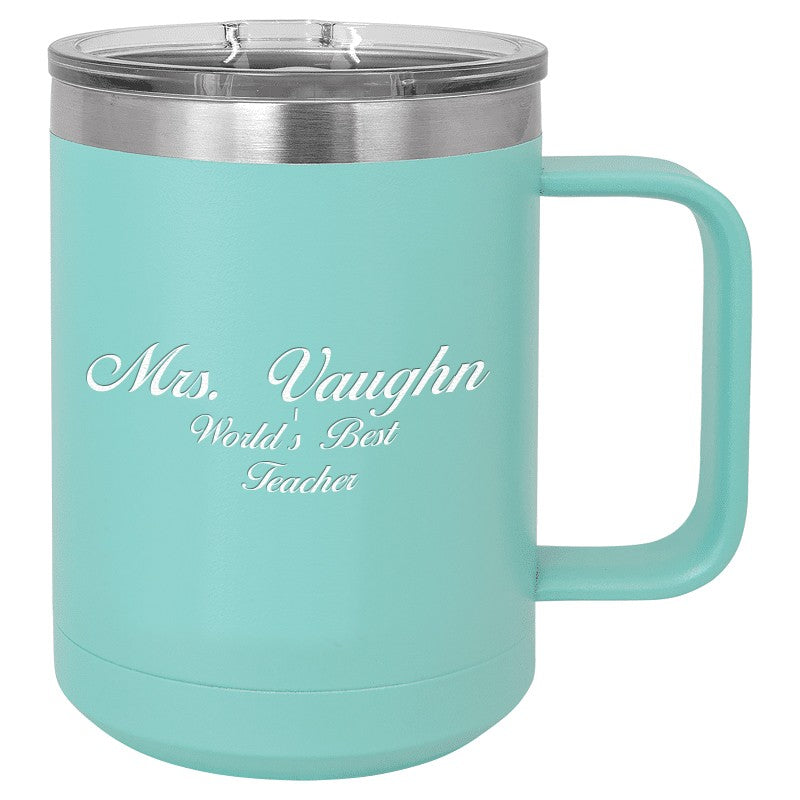 15 Ounce Teal Personalized Polar Camel Coffee Mug