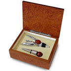 Silver & Rosewood Wine Opener & Stopper Set
