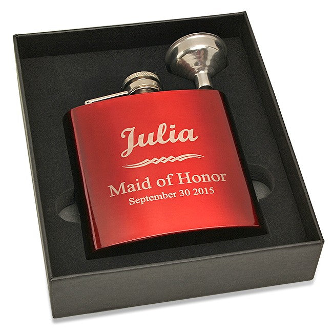 Groomsman's & Bridesmaid's Flask & Funnel Set - Executive Gift Shoppe