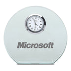 Jade Collection Personalized Round Crystal Desk Clock