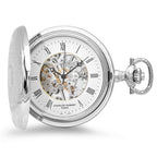 Silver Mechanical Charles Hubert Pocket Watch and Chain #3703 - Executive Gift Shoppe