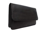 Three Section Flap Over Leather Portfolio