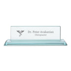 Distinguished Collection Chiropractor Theme Personalized Crystal Desktop Name Plate