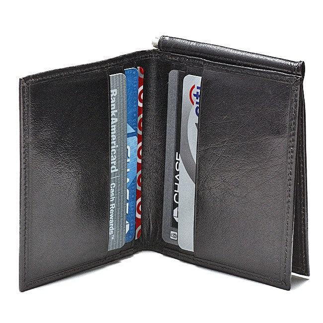 Dual Opening Personalized Credit Card Holder with Money Clip - Executive Gift Shoppe