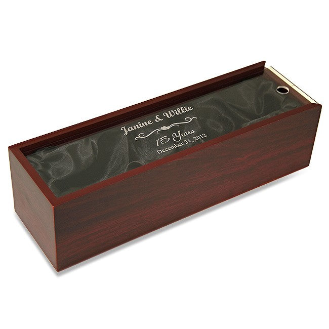 Anniversary Gift Wine Box With Viewing Window