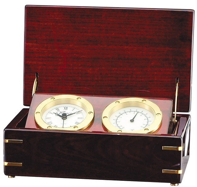 Personalized Rosewood Desktop Weather Station