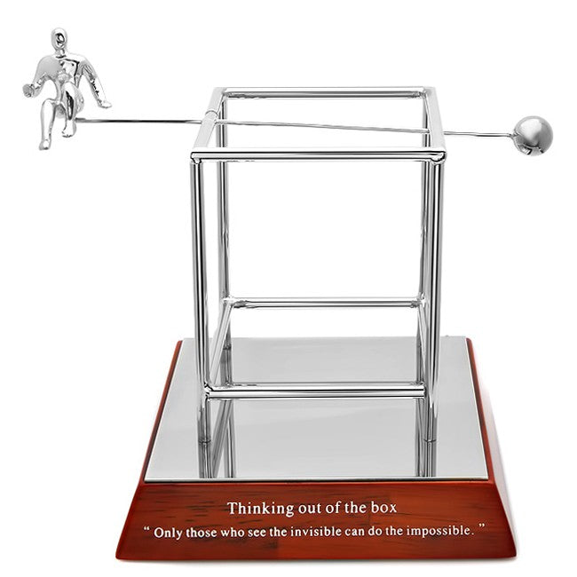 Thinking out of the box - Inspirational Desk Sculpture - Executive Gift Shoppe