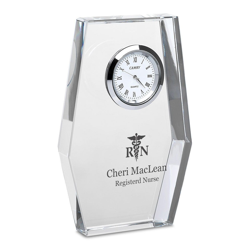 Nurse Personalized Crystal Desk Clock