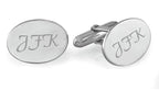Sterling Silver Oval Engravable Cufflinks