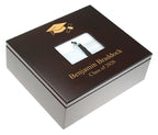 Graduate's Theme Laser Engraved Treasure Box with Photo Frame