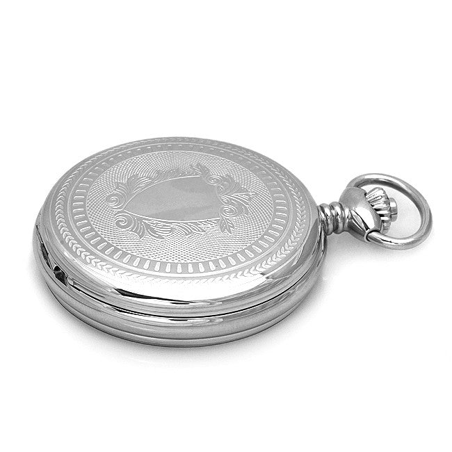 Black Dial Quartz Pocket Watch & Chain - Executive Gift Shoppe