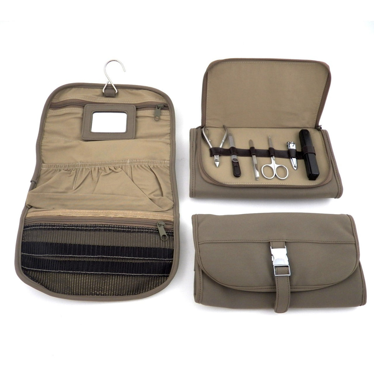 Hanging Toiletry Bag With Manicure Set