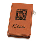 Initial Monogram Rawhide Leather Manicure Gift Set